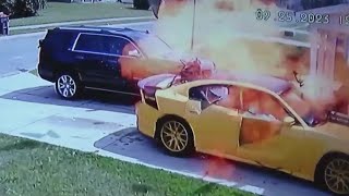 Across America Car explodes with driver inside  FOX 5 News [upl. by Popper]