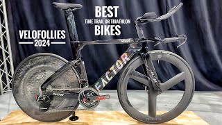 NEW Top 10 Best Time trial  Triathlon Bikes for 2024  Velofollies 2024 Kortrijk [upl. by Eenot]