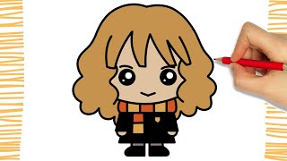 How to Draw HERMIONE I HARRY POTTER I EASY [upl. by Deanne299]