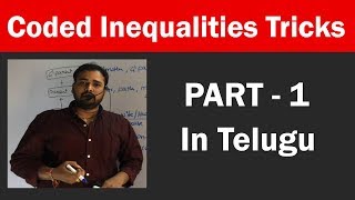 How to solve Coded Inequalities 5 Questions in 60 Seconds in Telugu part 1 [upl. by Ardnaxila]