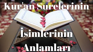 Kuran surelerinin isimlerinin anlamları [upl. by Geilich]