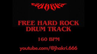 Free Hard Rock Drum Track  160 BPM [upl. by Loree]