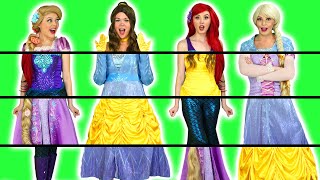 PRINCESS CLOTHES SWAP WITH ARIEL ELSA BELLE AND RAPUNZEL CLOTHING SWITCH UP Totally TV [upl. by Ilatfen]