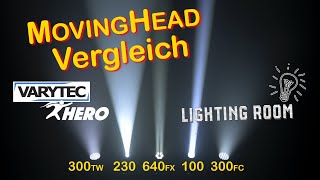 MovingHead Vergleich der großen Varytec HeroSerie von Thomann [upl. by Aliuqa602]