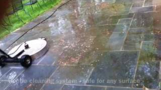 Pressure Washing Slate Patio [upl. by Esirehs696]