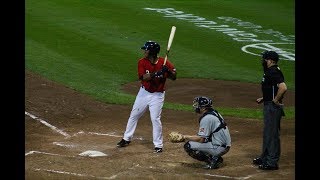 Rafael Devers singles in TripleA home debut with Pawtucket [upl. by Ginevra]