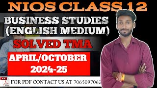 NIOS CLASS 12 BUSINESS STUDIES 319 SOLVED TMA 314  NIOS CLASS 12 BUSINESS STUDIES ENGLISHTMA [upl. by Dorise]