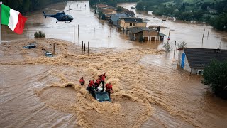 Flood nightmare in Italy Rivers overflowed and streets sank in Emilia Romagna [upl. by Moht]