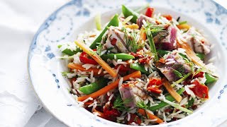 Recette  Salade de riz au thon [upl. by Pilif]