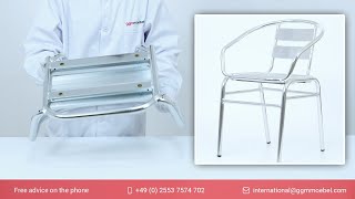 COSTA  Aluminium Bistro Chair  Assembly video [upl. by Kcaj986]