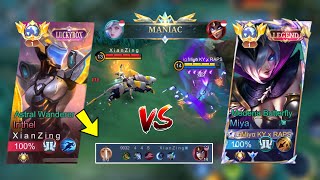 KETIKA MIYA KY KETEMU TOP GLOBAL 1 IRITHEL AUTO KASIH PAHAM SAMPAI DAPAT MANIAC  MOBILE LEGENDS [upl. by Malchy]