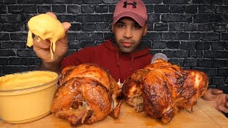 ASMR ROTISSERIE CHICKEN amp CHEESE SAUCE MUKBANG [upl. by Wesla592]