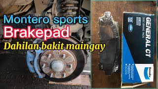 How to install montero sports brakepad montero mitsubishi installation brakepads how [upl. by Tail]