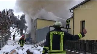 Brand in Elgersburg  Ilmenauer und Gerataler Feuerwehren im Großeinsatz [upl. by Paule]