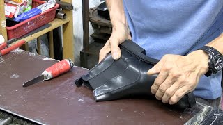 Chelsea Boots Making Process  Craftsman of 50 Year Old Shoe Factory in Korea [upl. by Amalia]