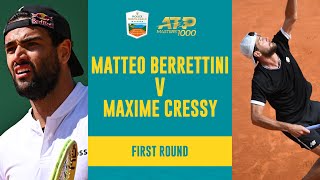 Maxime Cressy vs Matteo Berrettini Highlights  Rolex MonteCarlo Masters 2023 [upl. by Doralia]