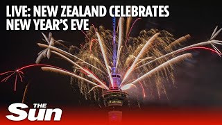 New Zealand welcomes in the 2024 with New Years Eve fireworks [upl. by Muiram]