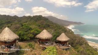 Parque Tayrona  Ecohabs Cañaveral Costa Caribe Colombia vista desde el aire Drone [upl. by Azila]