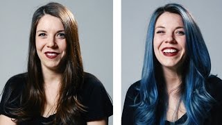 Women Dye Their Hair For The First Time [upl. by Anatnas]