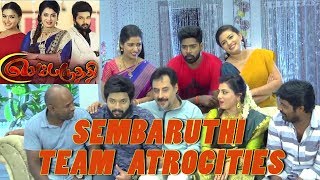 Naanga Vaayaadi Kudumbam  Sembaruthi Serial Family  Behind The Scenes  Just For Laughs [upl. by Euginom]