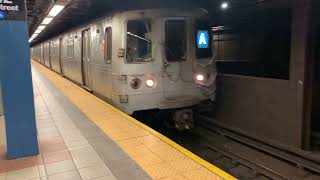 MTA NYC Subway R46 A Train Ride  42 StPort Authority Bus Terminal to 59 StColumbus Circle [upl. by Giacopo]