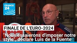 Finale de lEuro2024  quotNous essaierons dimposer notre stylequot déclare Luis de la Fuente [upl. by Estrella916]