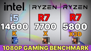 i5 14th 14600k vs ryzen 7 7700x vs i5 13600K vs R7 5800X3D VS R5 7600X VS I9 11900K  Rtx 4090 OC [upl. by Notsirhc509]