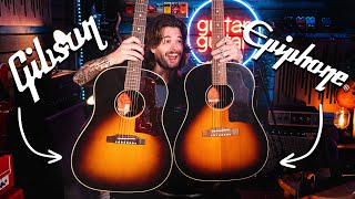 Gibson vs Epiphone  J45  What Are The Differences [upl. by Inalaek]