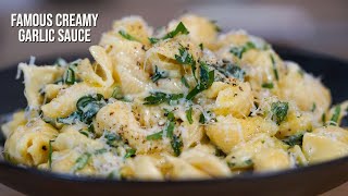 15 minute creamy garlic pasta sauce [upl. by Gensler]