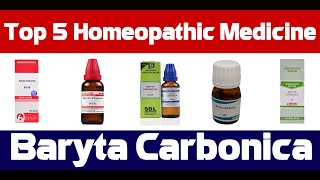 Top 5 Baryta Carbonica Dilution Homeopathic Medicines  SBL  Bjain  Baksons  Boiron [upl. by Ardel]