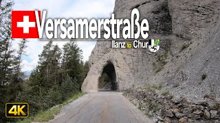 Versamerstrasse Switzerland 🇨🇭 Driving the Versamerstrasse from Ilanz to Chur [upl. by Naujej]