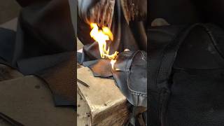 Making handmade leather shoes shoes handmade hardworking amazing ytshorts [upl. by Sprung]