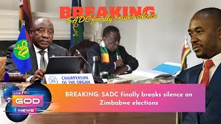 BREAKING SADC finally breaks silence on Zimbabwe elections [upl. by Soisatsana]