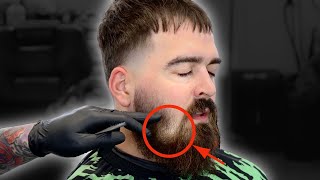 Patchy Beard 😩 Try This Fading Shaping and Razor Lining Beard Trim Tutorial [upl. by Stralka]