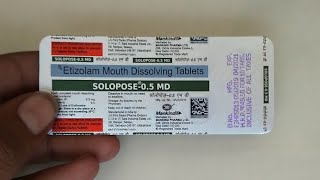 Solopose 05 mg tablet hindi क्या यही नींद की टेबलेट है [upl. by Bathulda]