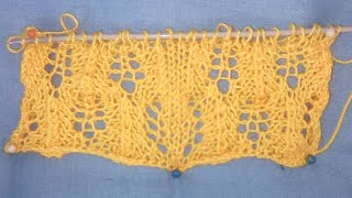 Tuto le point fleurs en relief au tricot le point de fleurs en losange [upl. by Notnel663]