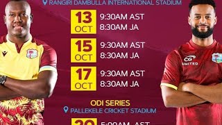 WEST INDIES TOUR OF SRILANKAWEST INDIES VS SRILANKA T20 ODI SCHEDULE 2024 T20 SCHEDULE 2024 [upl. by Omrellug]