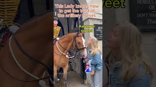 The king’s troop royal horse artillery sweet hearted lady knows how to get the trust of the Horse [upl. by Odiug]