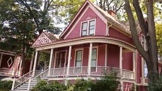 Colorful Victorian and Italianate homes in Elgin Illinois historic district [upl. by Hulburt]