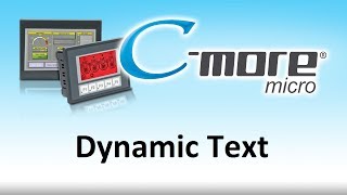 Cmore Micro HMI Dynamic Text from AutomationDirect [upl. by Oilime]