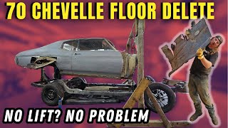 No Fancy Tools Required 70s Chevelle Floor Removal [upl. by Aymahs]