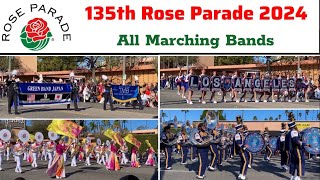 Rose Parade 2024 ～ALL MARCHING BANDS [upl. by Lodhia]