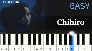 Billie Eilish  CHIHIRO  EASY PIANO TUTORIAL [upl. by Harbison]