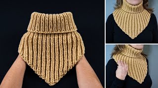 The simplest knitted snood quickly and easily [upl. by Collete]