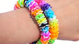 DIY PULSERA de GOMITAS Gumdrop con telar Rainbow loom [upl. by Leonardo]