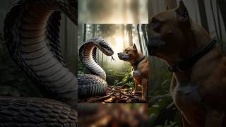 Pitbull vs King Cobra A Deadly Encounter pitbull snake shorts [upl. by Mayram237]