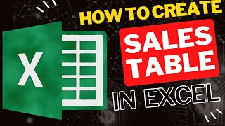 How to Create a Professional Sales Table in Excel with Automatic Calculations [upl. by Carin318]