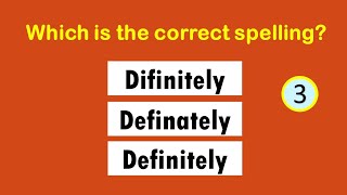 20 Most Commonly Misspelled Words in English  Spelling Test 3 [upl. by Nuoras740]