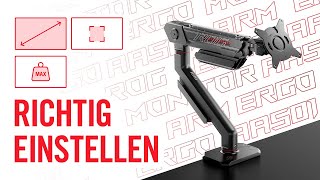 ROG Ergo Monitor Arm AAS01 richtig einstellen  Tutorial [upl. by Dhruv436]