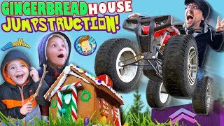 GINGERBREAD HOUSE JUMPSTRUCTION The ATV JUMP FUNnel Family Vlog Vision [upl. by Horacio722]